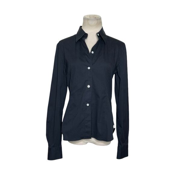 Luici Borreli Napoli black button fitted long sleeves fitted shirt size 44-XL - Picture 7 of 11